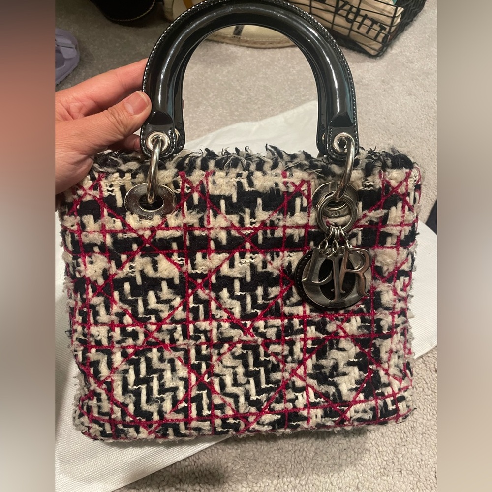 Lady Dior Tweed two-way Bag